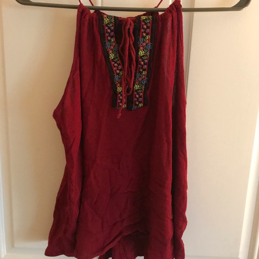 Maroon Boho Tank